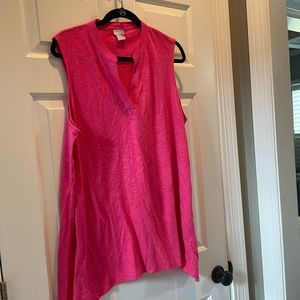 Chico’s Size 3 Hot Pink Sleeveless Tunic